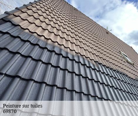 Peinture sur tuiles  poule-les-echarmeaux-69870 M.Lagrenee Peinture